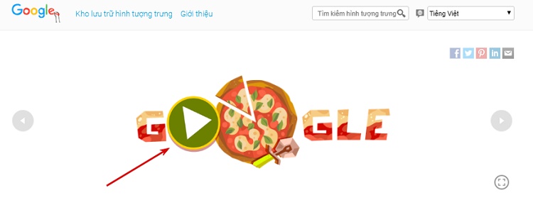 trò chơi cắt pizza google