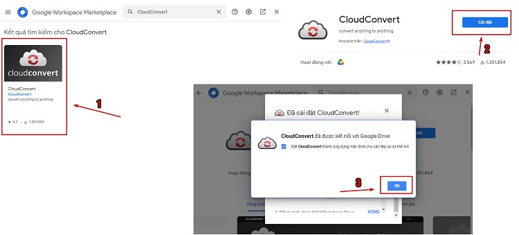 dùng CloudConvert trên Google Driver