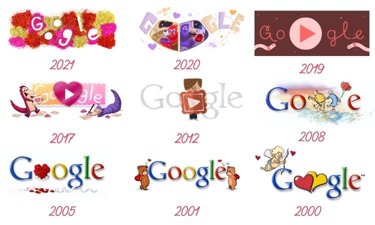 Google Doodle mừng Ngày lễ Tình nhân