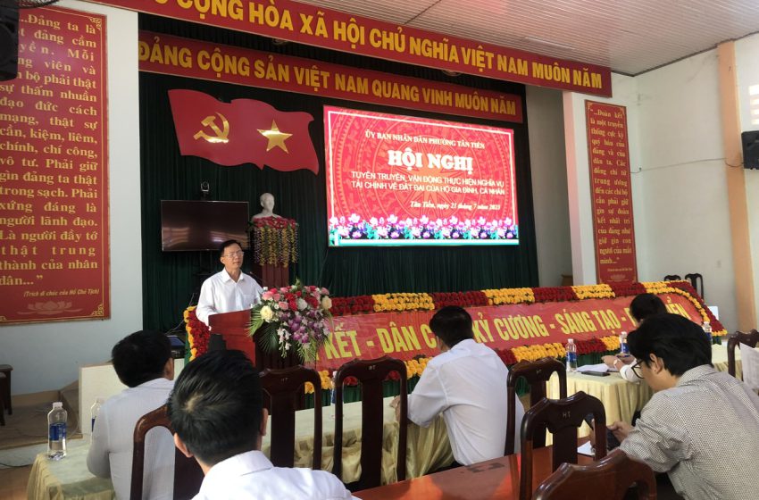  UBND phường Tân Tiến tổ chức Hội nghị Đối thoại trong lĩnh vực thuế